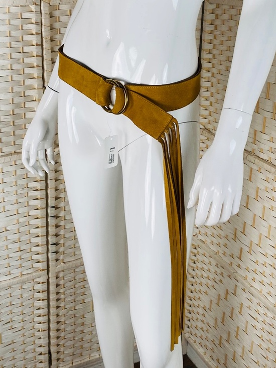 NWT, Suede Womens Suede Fringe Belt, 36\